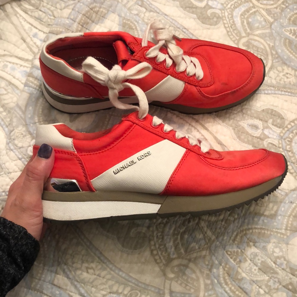 Orange Michael Kors sneakers